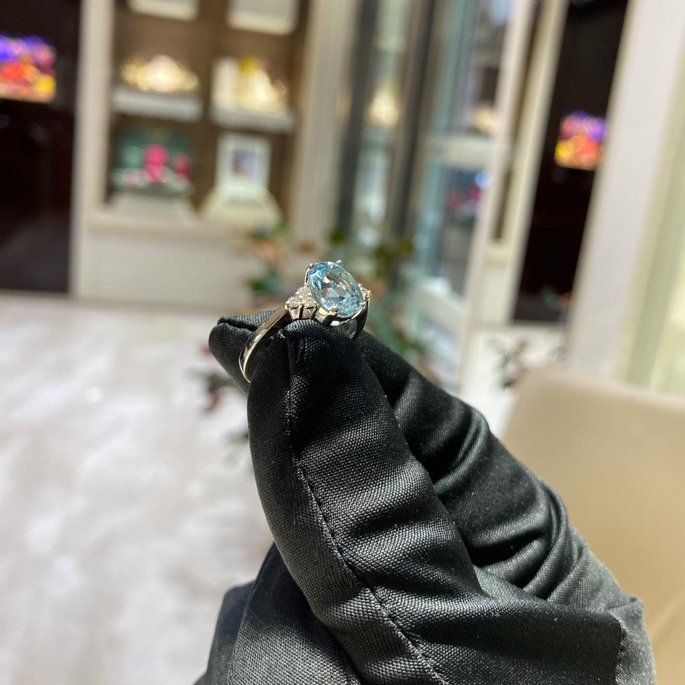  Anello acquamarina ovale 1,73ct diamanti 0,10ct Mirco Visconti - MIRCO VISCONTI