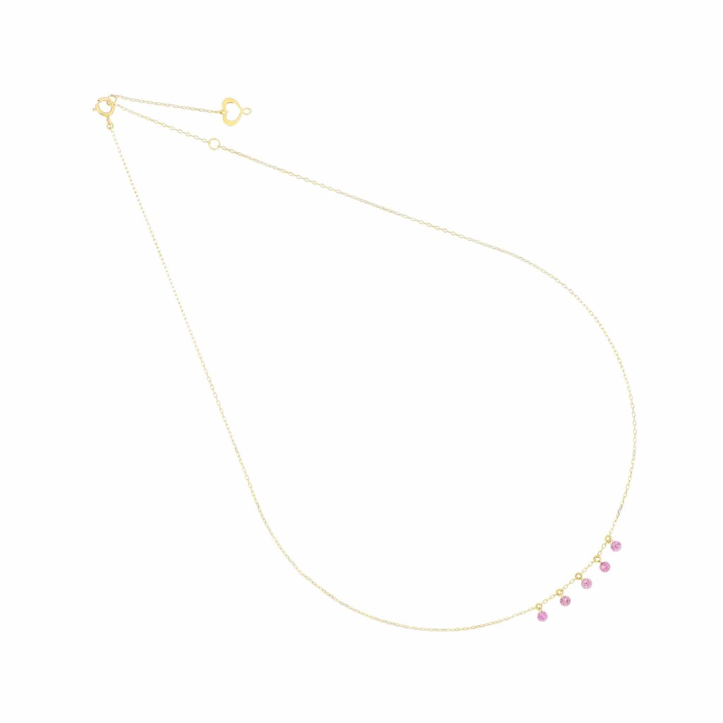 Girocollo Maman et Sophie oro giallo cinque rodoliti nude - MAMAN ET SOPHIE