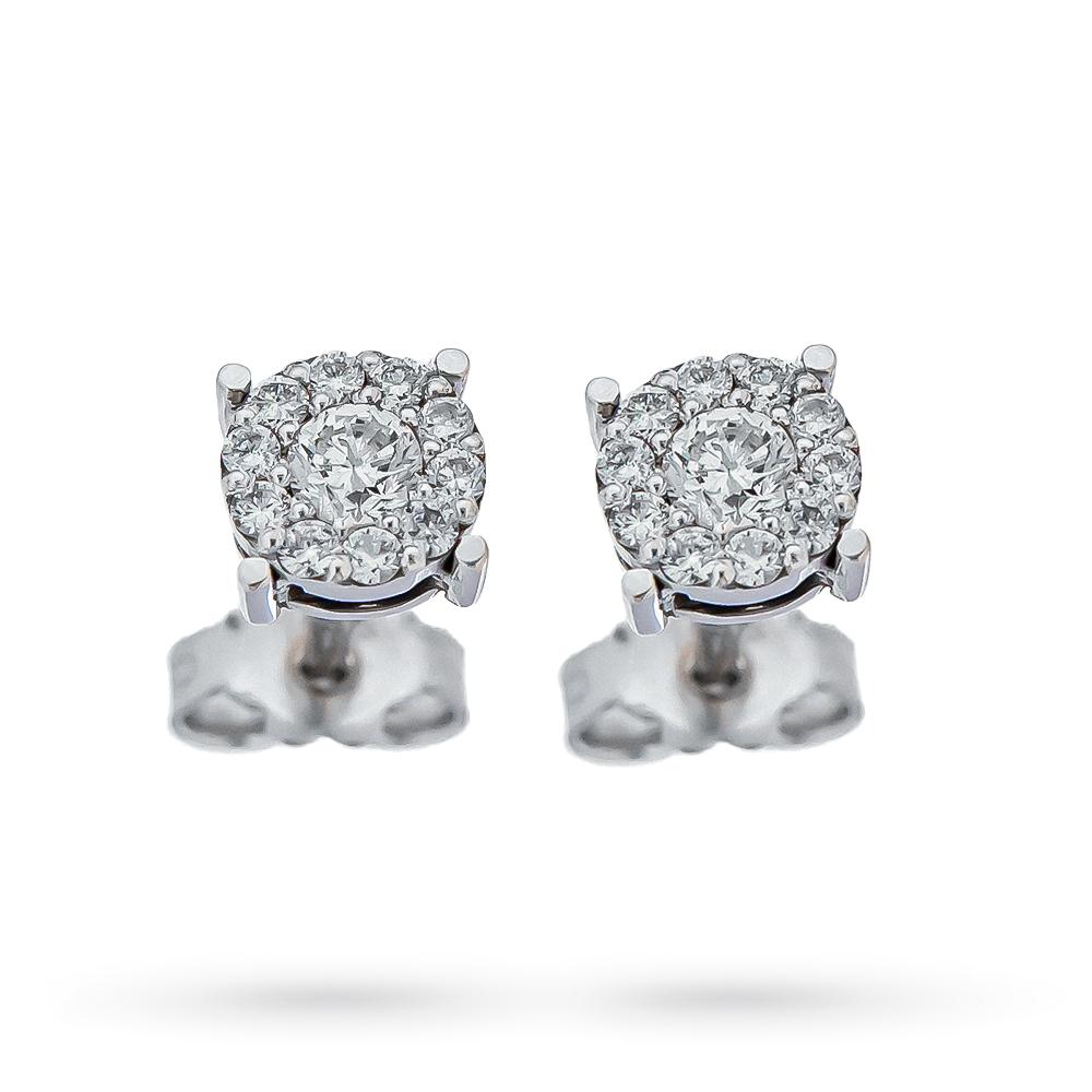Micro-set diamond lobe earrings 0.40 ct - QUAGLIA
