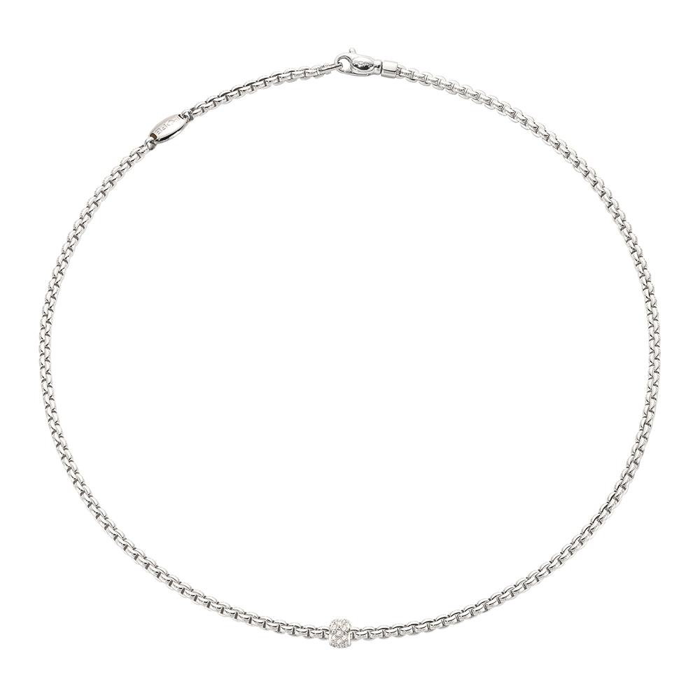 18kt white gold FOPE necklace diamonds - FOPE
