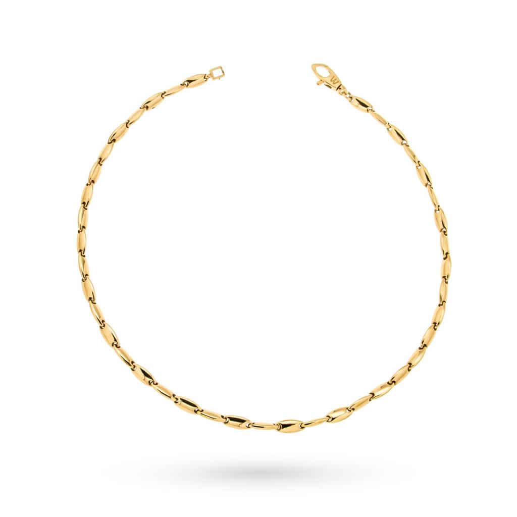 18kt yellow gold bracelet with rice grain mesh - UNBRANDED