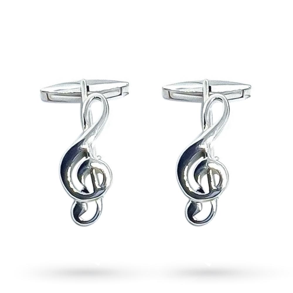 Gemelli con chiavi di violino in argento 925