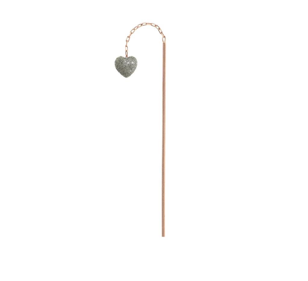Maman et Sophie ORCUB5K rounded heart needle earring - MAMAN ET SOPHIE