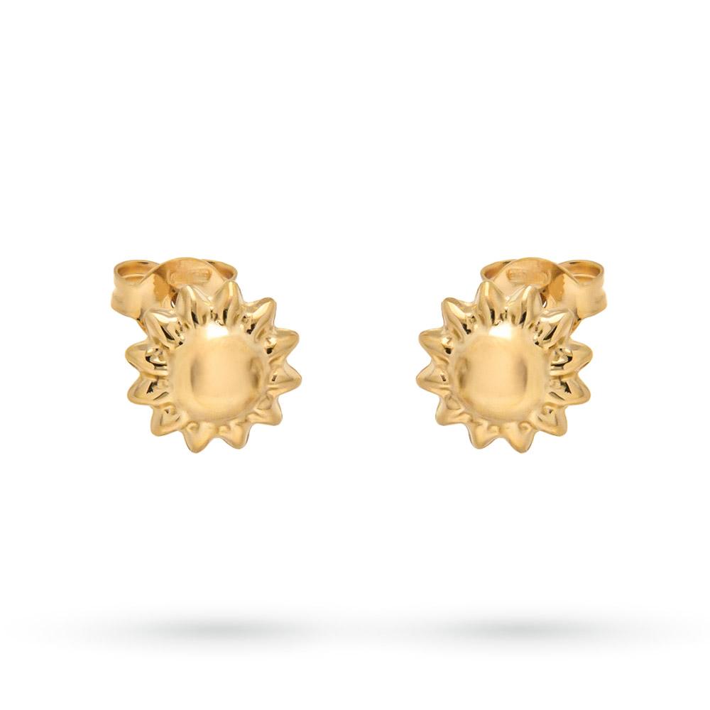 Orecchini bimba sole in oro giallo 18kt - LUSSO ITALIANO