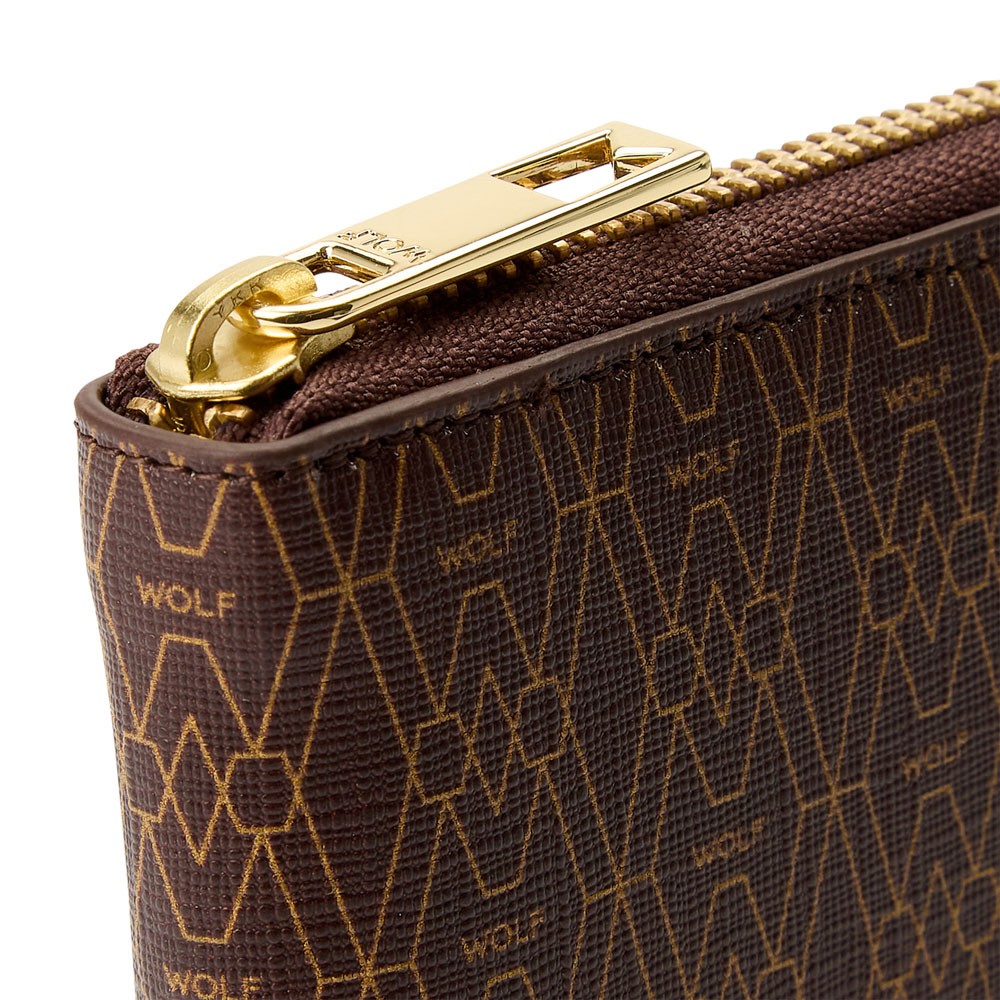  Portafoglio con cerniera - Marrone - WOLF