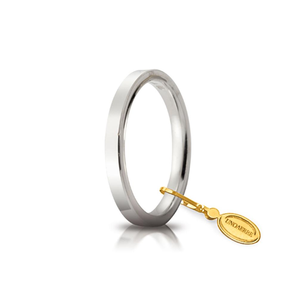 Wedding ring Circles of Light mm.2.5 in white gold size 8 - UNOAERRE