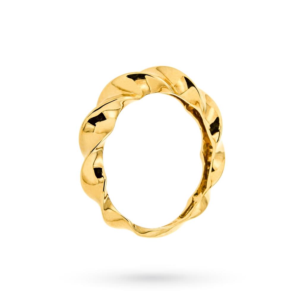 Anello ritorto in oro giallo 18kt - LUSSO ITALIANO