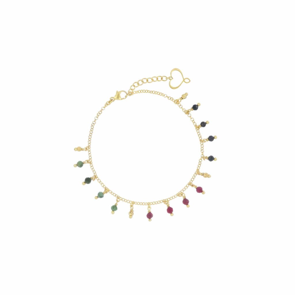 Chain Bracelet Ruby, Sapphire &amp; Emerald Maman et Sophie - MAMAN ET SOPHIE