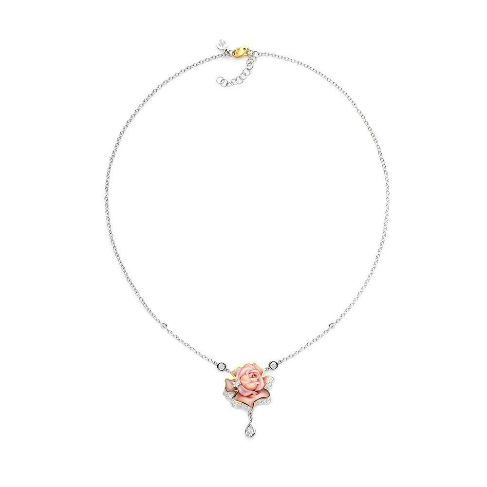  Gabriella Rivalta Rosaluce necklace in 18kt white gold with diamonds - GABRIELLA RIVALTA