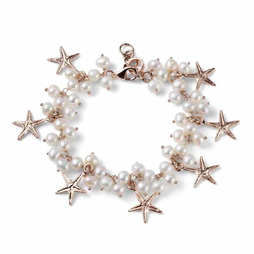  Elba women's bracelet starfish silver pink and pearls - MARIA CRISTINA STERLING