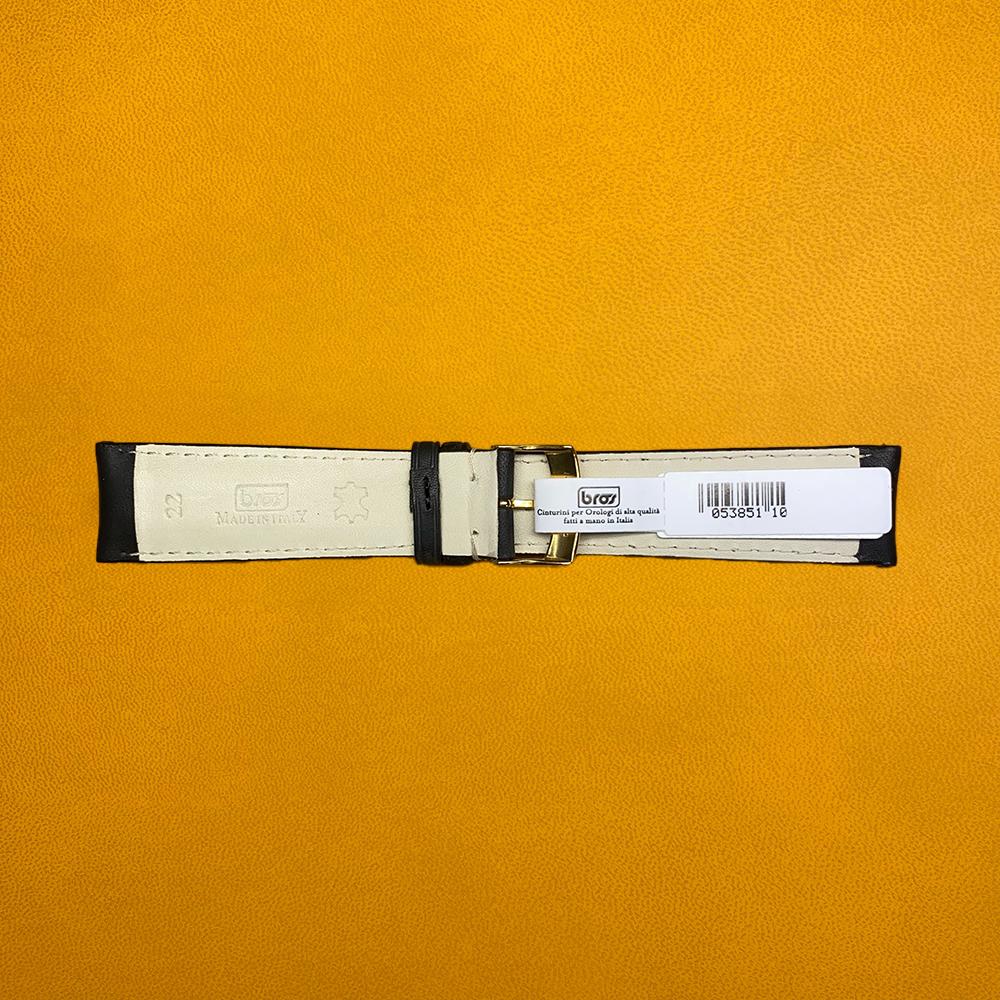 Cinturino cuoio francese nero opaco 22-20mm - BROS