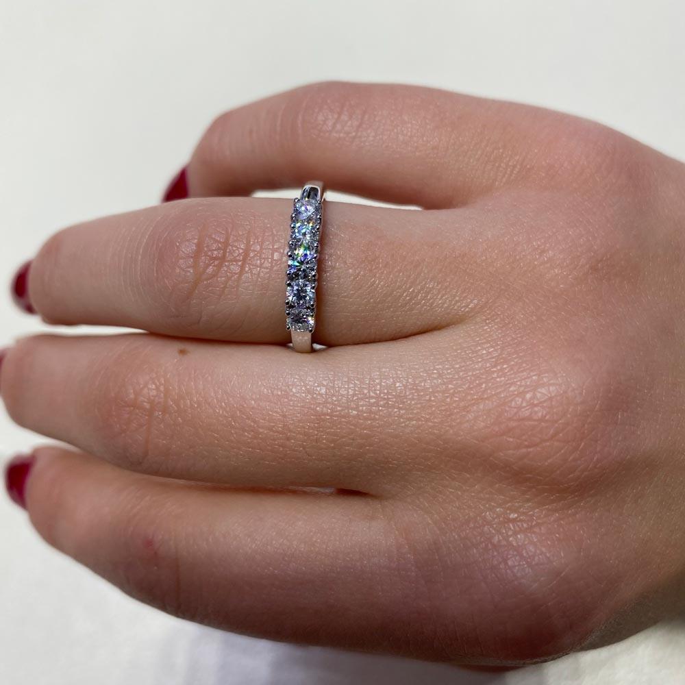  White gold riviera ring 5 diamonds 0,40 ct Mirco Visconti - MIRCO VISCONTI