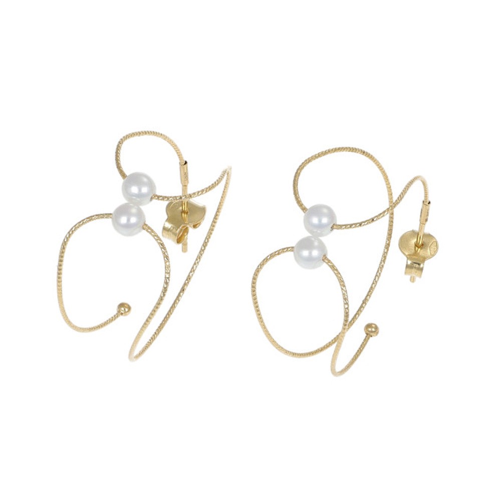 Orecchini Nebula filo d&#039;oro giallo &Oslash; 25 mm MagicWire - MAGICWIRE