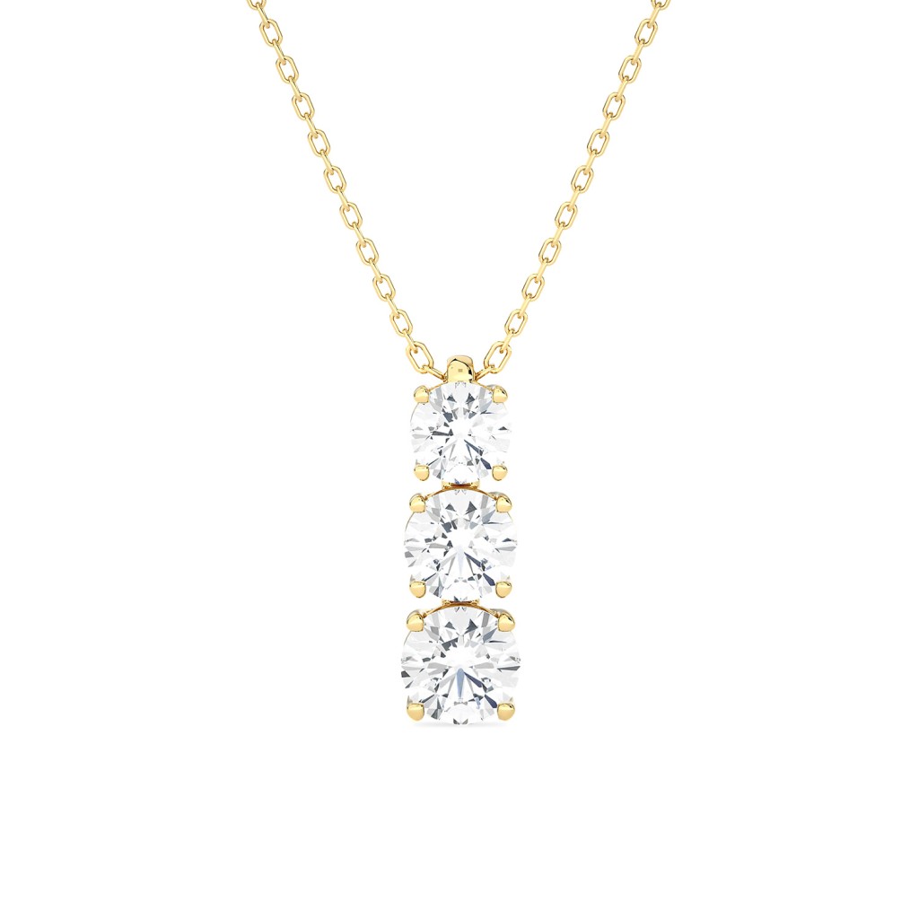 Girocollo Oro Giallo Trilogy Diamanti 1,20 Carati Lab-Grown