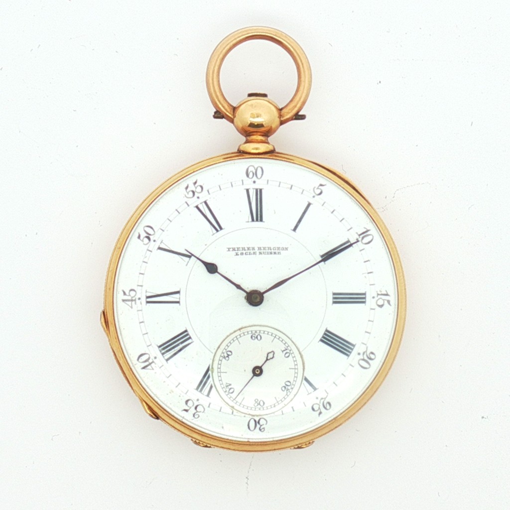 Freres Bergeon 18kt Yellow Gold Manual White 45 mm - FRERES BERGEON