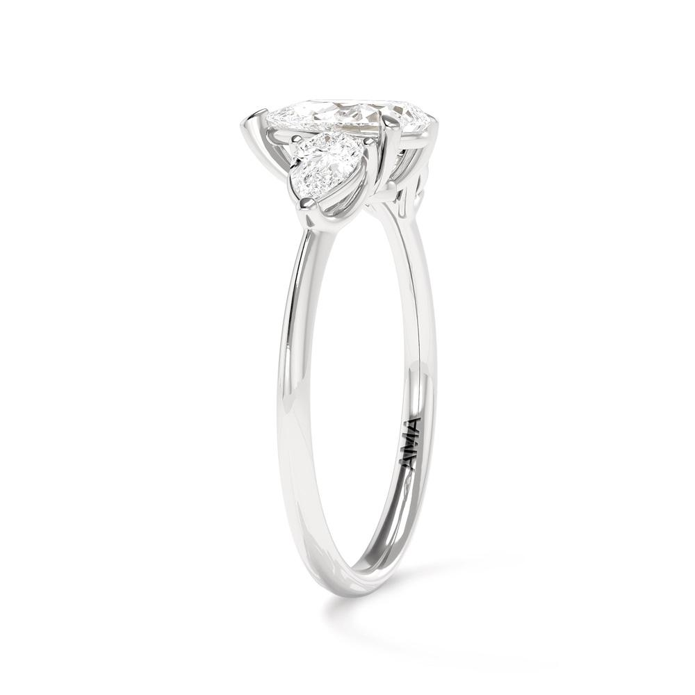  Trilogy oro bianco con diamanti 1,40 Carati Lab-Grown - misura 9 - AMA