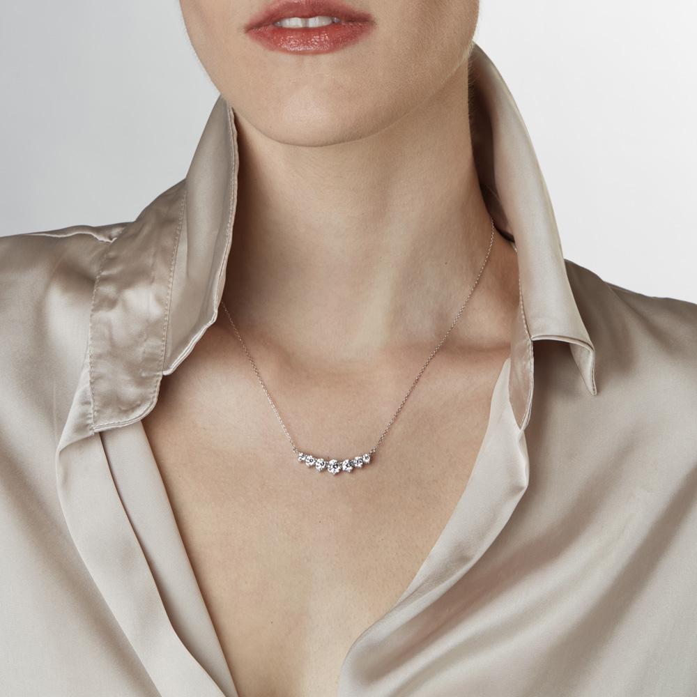  Girocollo oro bianco con diamanti 1,7 Carati Lab-Grown - AMA