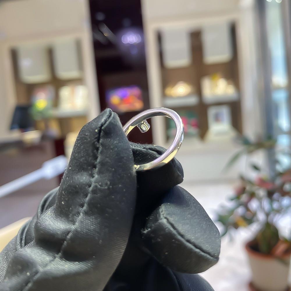  Fedina oro bianco diamante ovale brillanti RFJewels - RF JEWELS