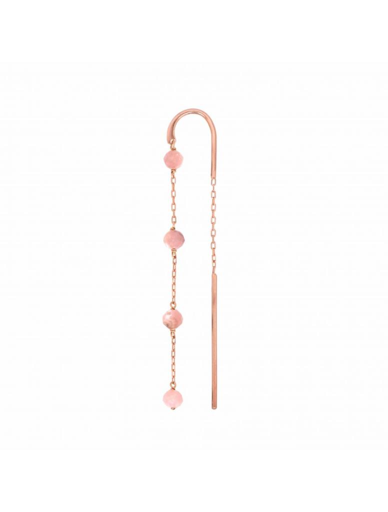 18kt rose gold single earring with tourmaline - MAMAN ET SOPHIE
