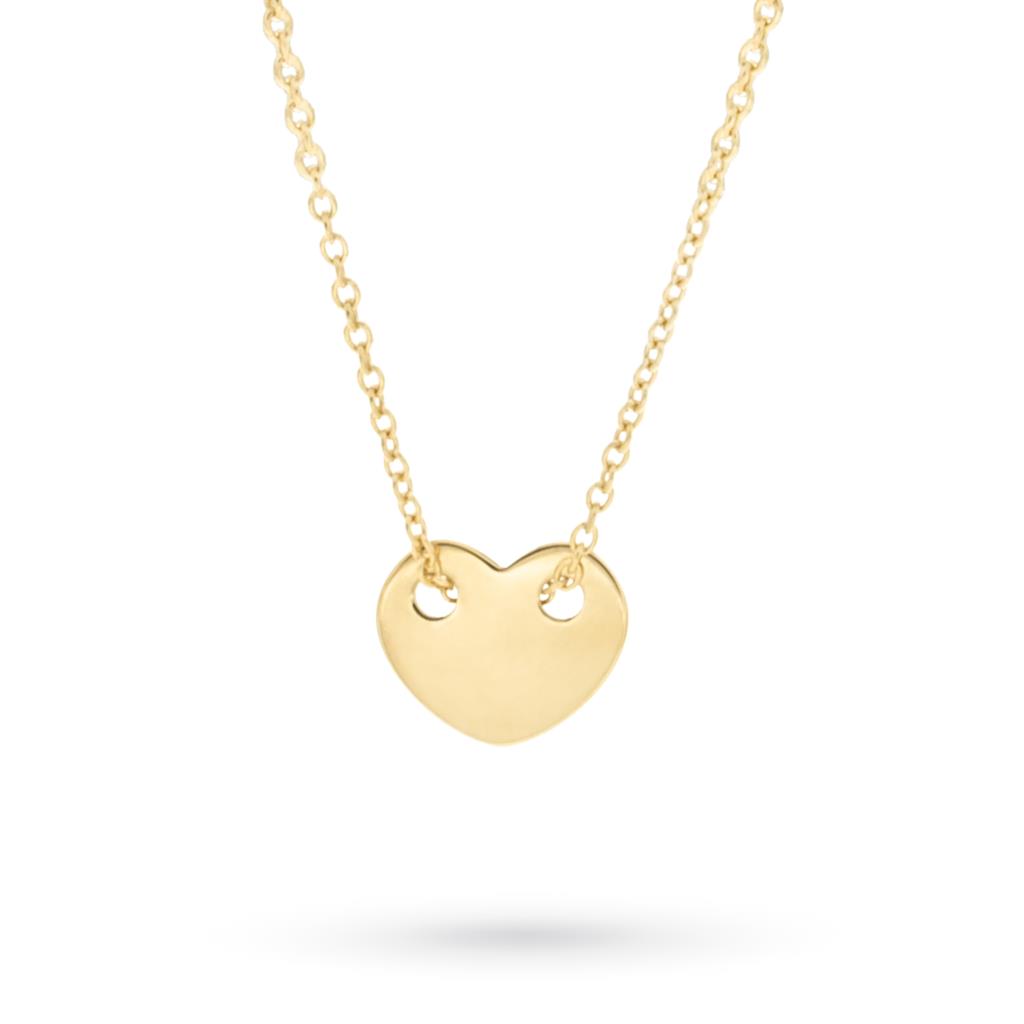 Necklace with heart pendant in 18kt yellow gold - LUSSO ITALIANO
