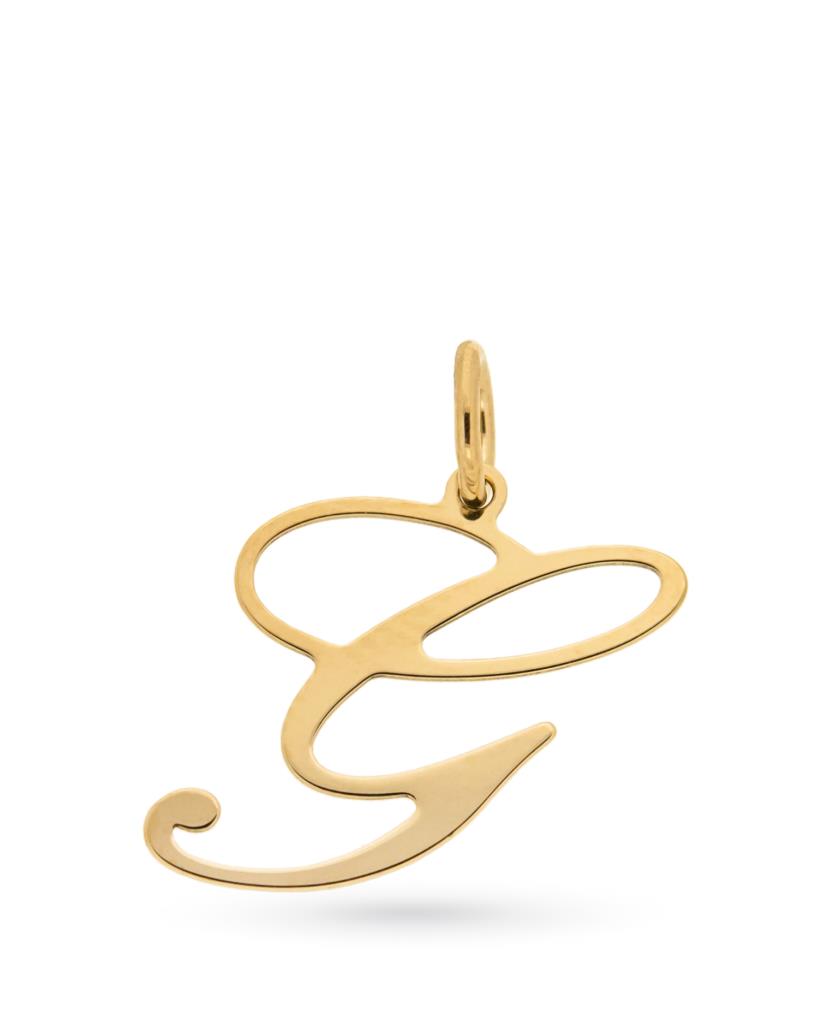 Ciondolo con lettera G in oro giallo - LUSSO ITALIANO