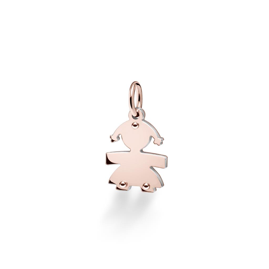  Ciondolo leBebe LBB162 femminuccia oro rosa 9kt e argento 925 - LE BEBE