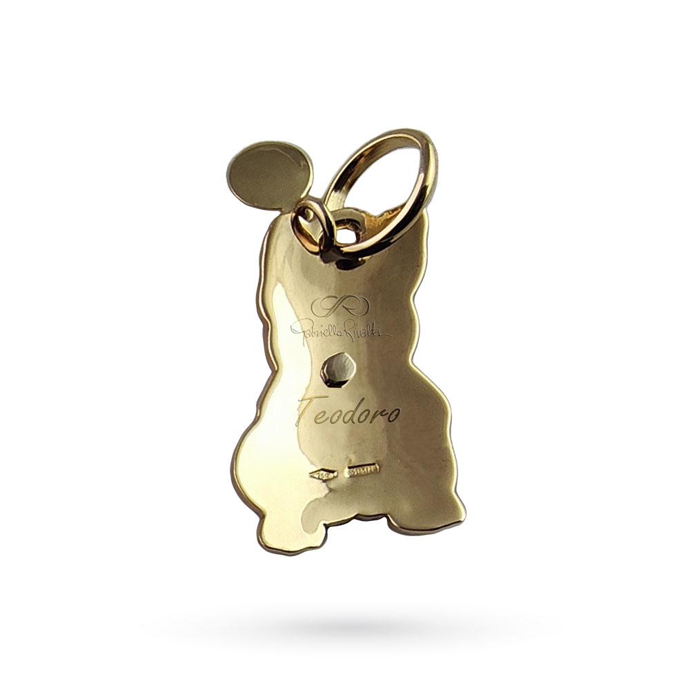  Ciondolo personalizzato animale domestico base oro e diamante - GABRIELLA RIVALTA