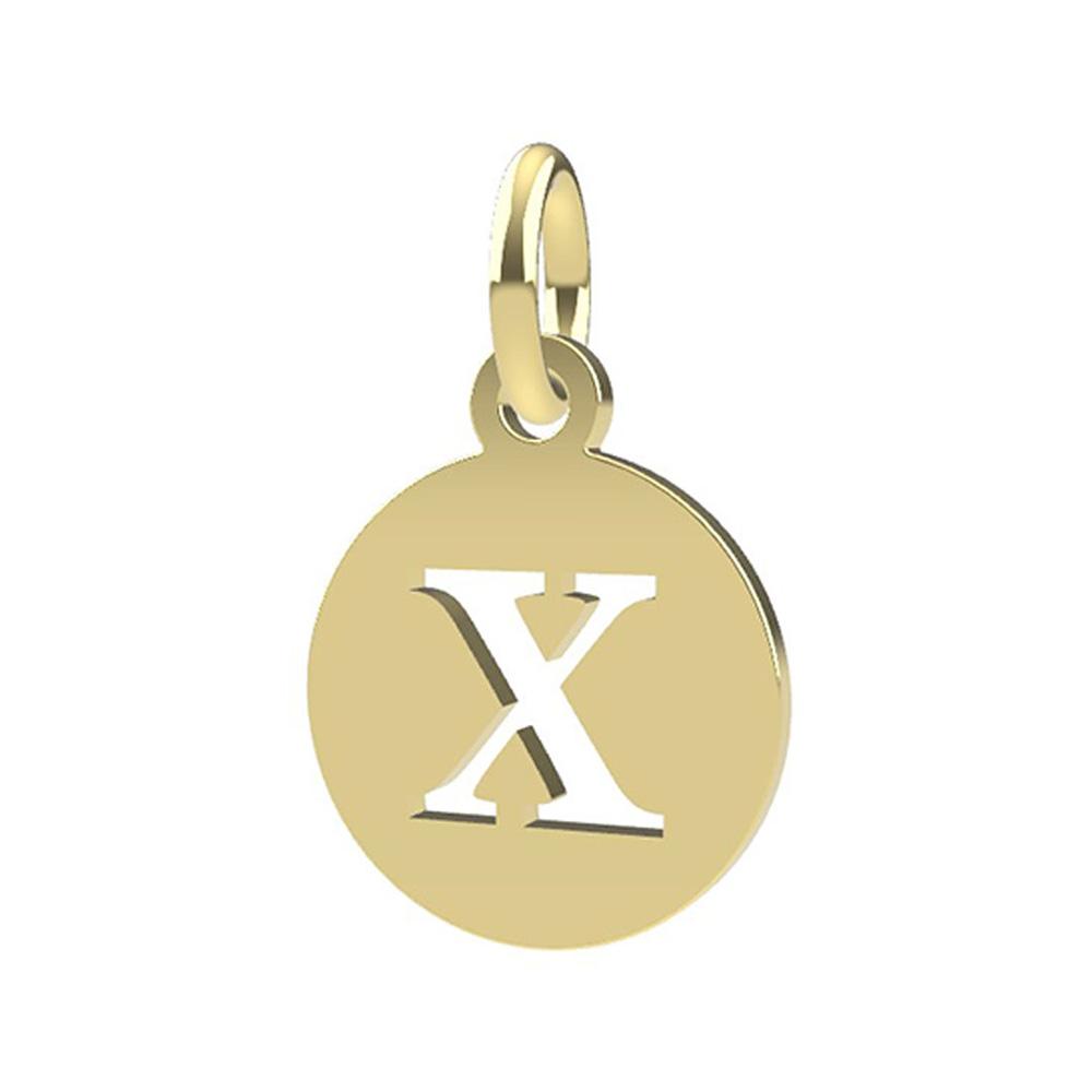 CIondolo Lettera X oro giallo 18kt Dedie - DEDIE