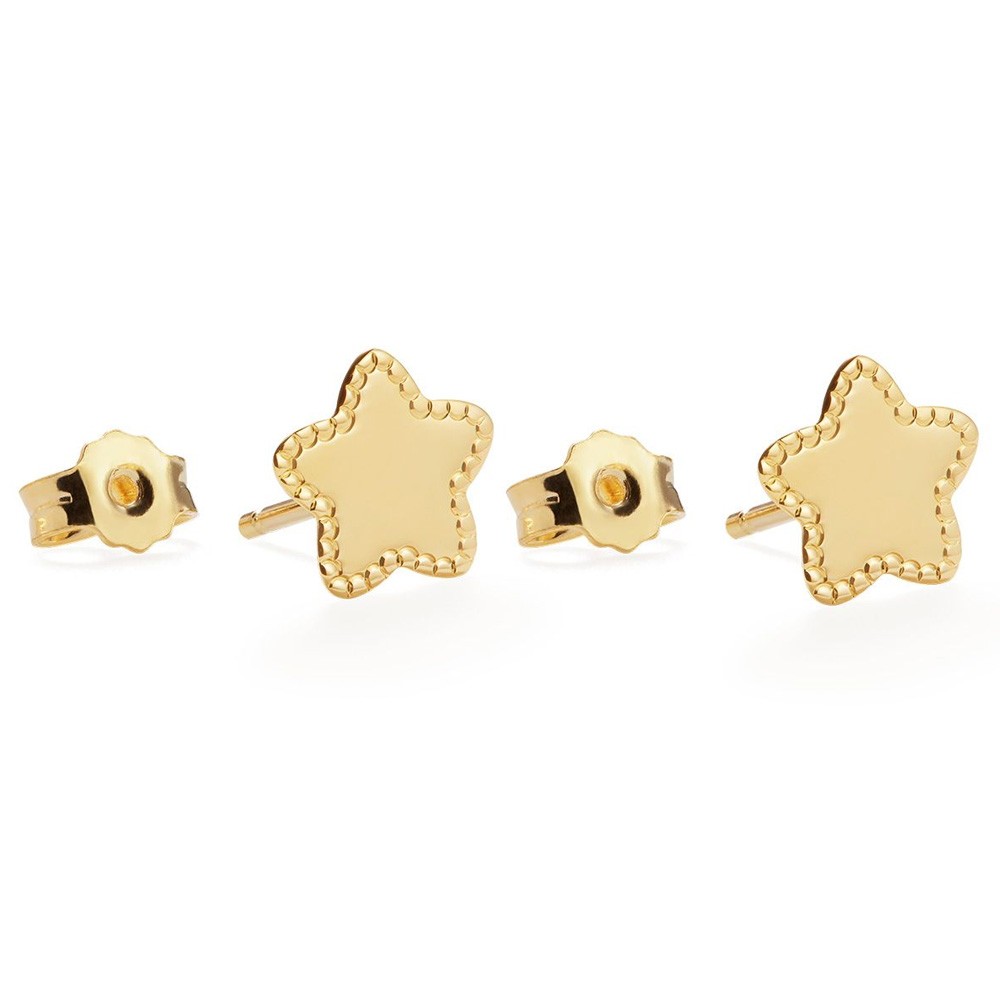 leBebe PMG220 Stars Earrings in Yellow Gold - LE BEBE