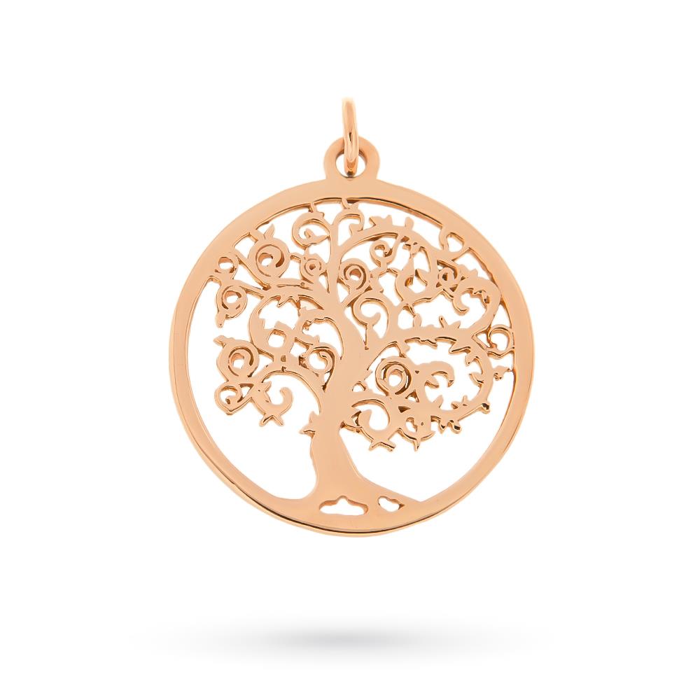 Pendant with Tree of Life openwork 9kt rose gold - LUSSO ITALIANO