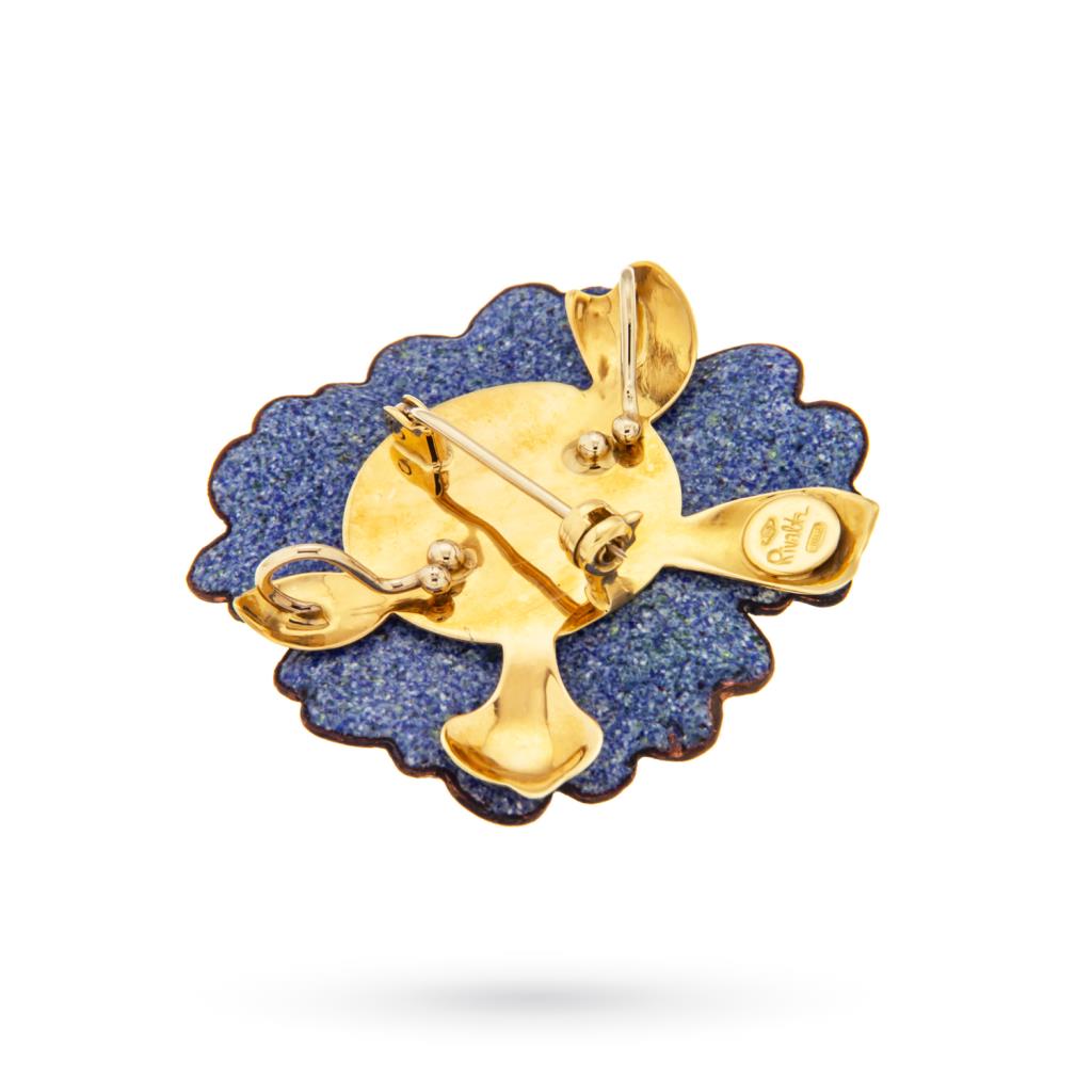  Gabriella Rivalta enameled daisy brooch pendant - GABRIELLA RIVALTA