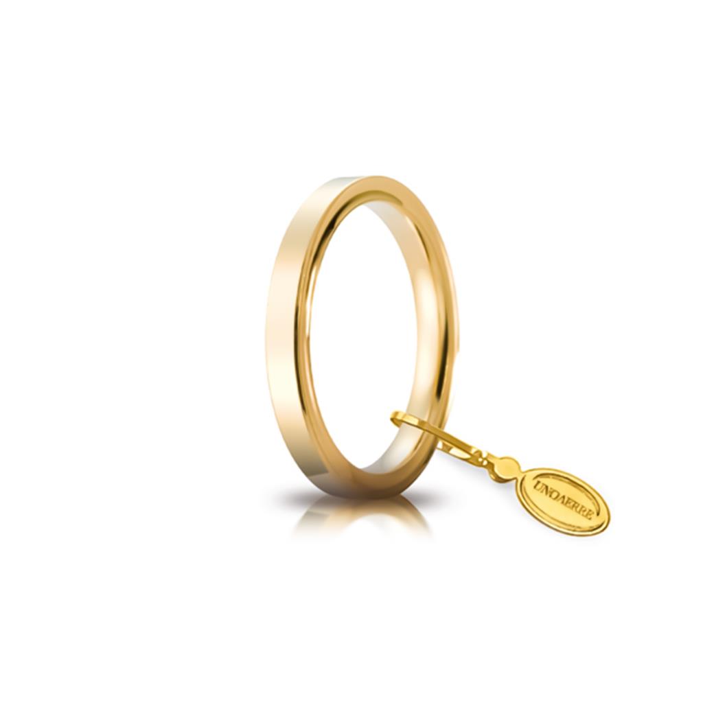 Fede Nuziale Cerchi di Luce oro giallo 2,50mm - UNOAERRE