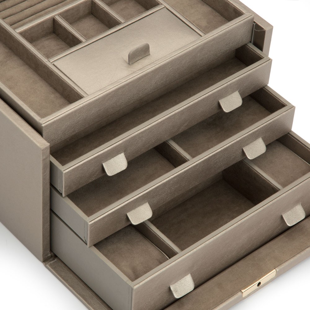  Wolf Large Jewellery Box - Pewter - WOLF