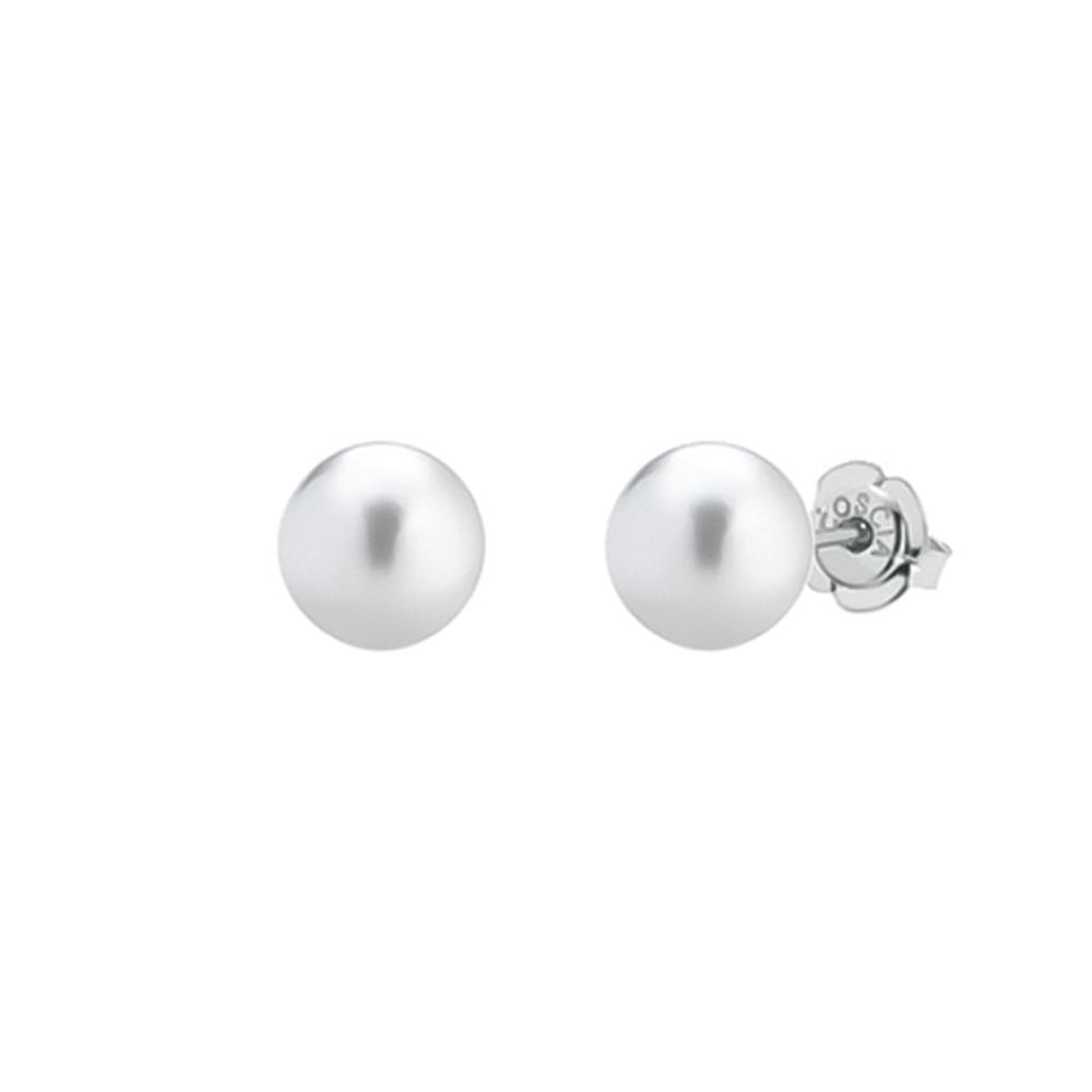 Earrings with white akoya pearl &Oslash; 8-8,5 mm - COSCIA