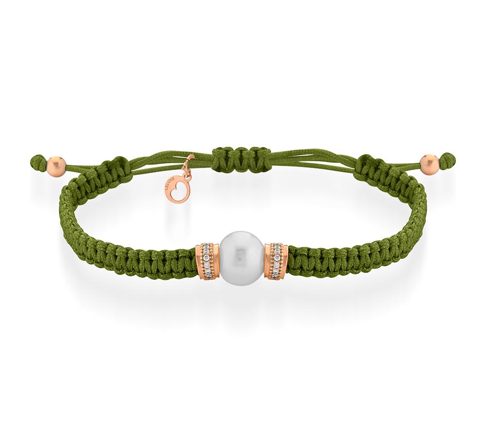 Le Lune Glamor LGBR469.1 green zircon pearl string bracelet - GLAMOUR