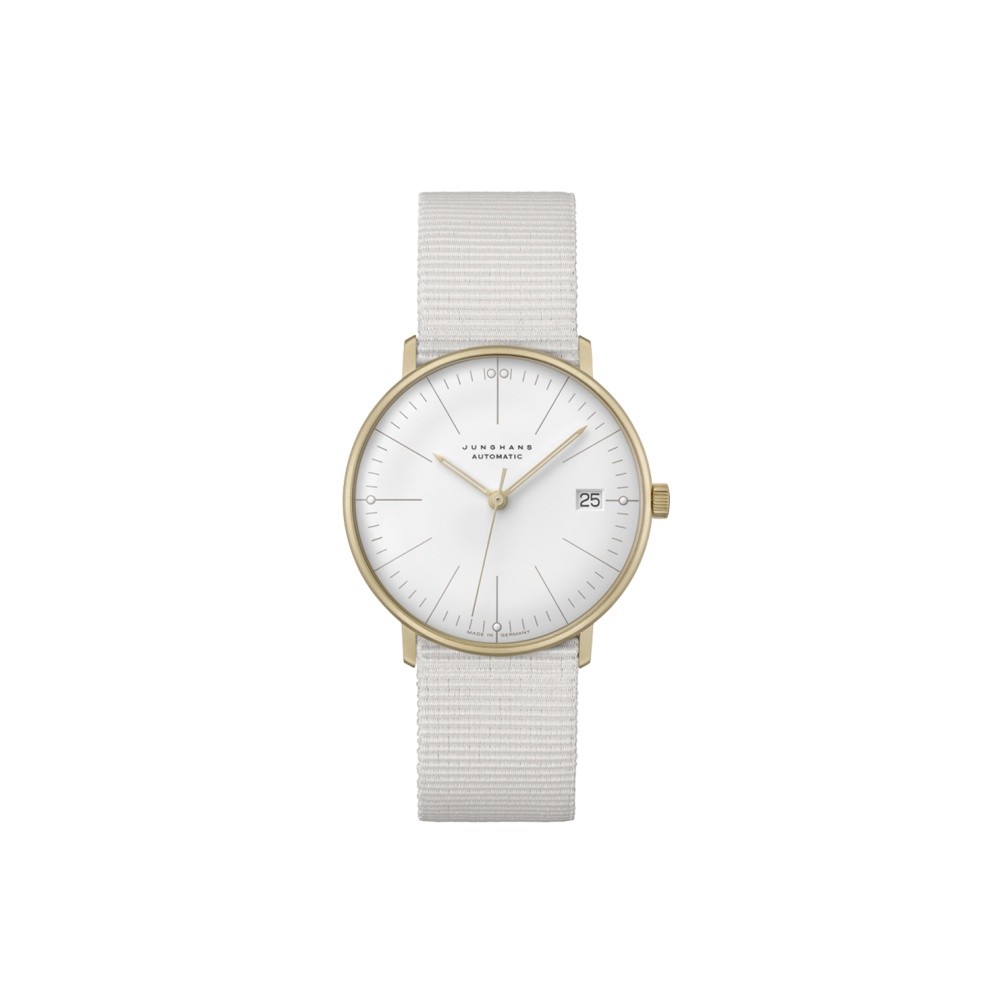 Junghans max bill Kleine Automatic 27-7006.02 Bianco-Giallo 40,0 mm - JUNGHANS