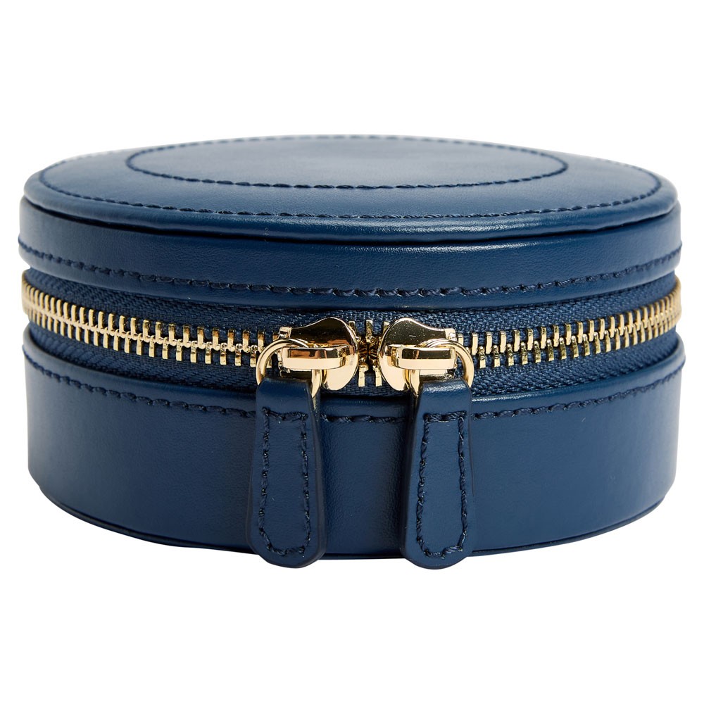  Wolf Round Zip Jewellery Case - Indigo - WOLF