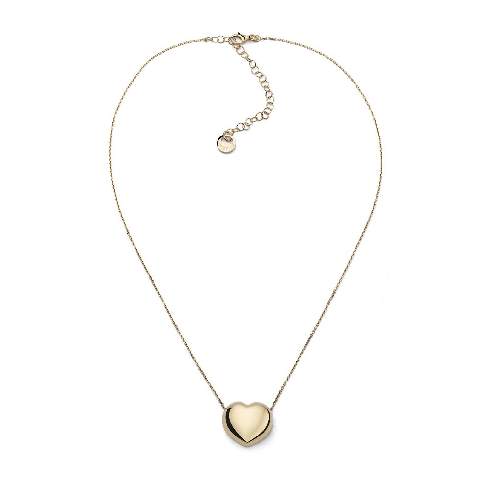 Collana Unoaerre 6626 in argento dorato con cuore - UNOAERRE