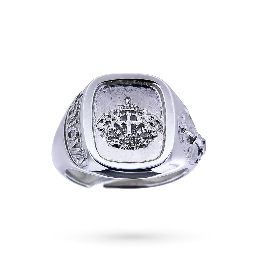 Genoa coat of arms ring 925 silver size 9-14 - CICALA