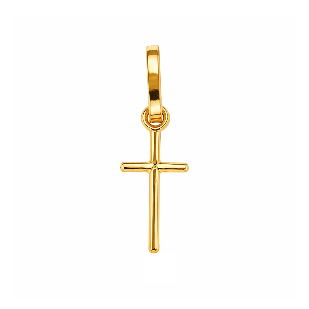Ciondolo croce sottile oro giallo