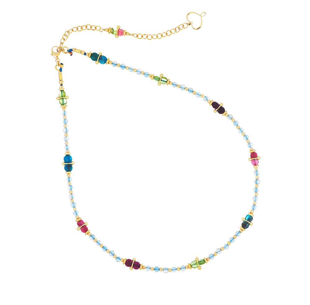 Girocollo Acquamarina E Pietre GCISF2AMMX - MAMAN ET SOPHIE