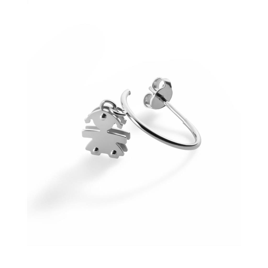  Orecchini leBebe LBB554 Classici cerchietto bimba oro bianco - LE BEBE