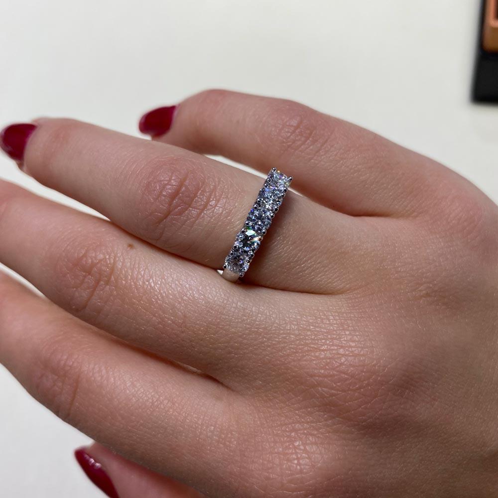  Anello riviera oro bianco 5 diamanti ~1,02ct Mirco Visconti - MIRCO VISCONTI