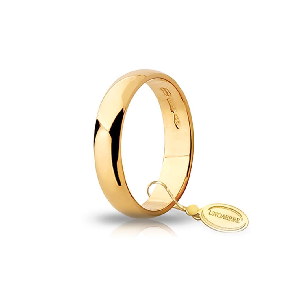 Fede Larga oro giallo 4 grammi - Mm 4,30 Misura 30 - UNOAERRE