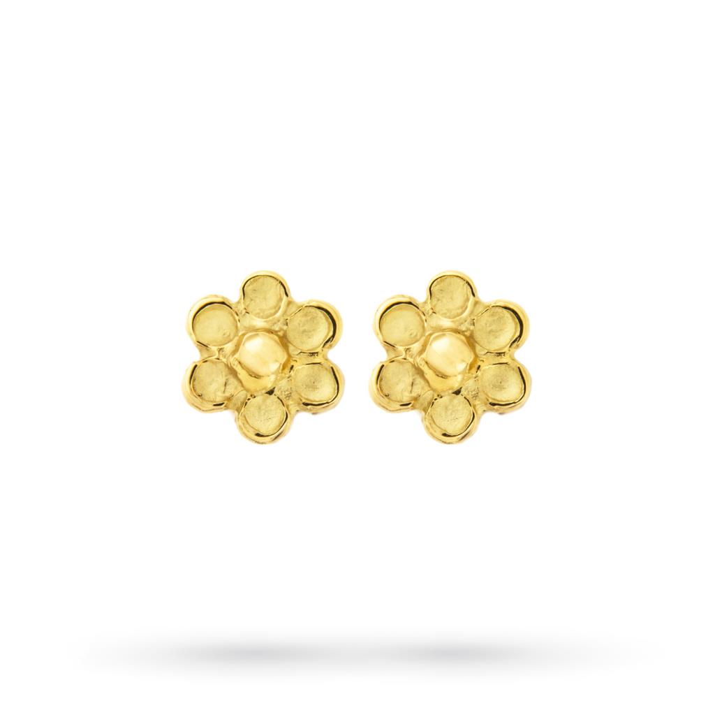 Six petals flower earrings 18kt yellow gold - QUAGLIA
