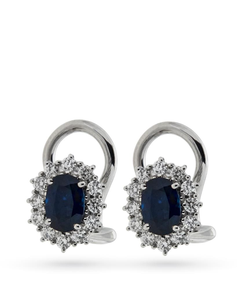 Orecchini A Bottone Con Zaffiro Ovale 14K - Orecchini Con Zaffiro - Foto 10