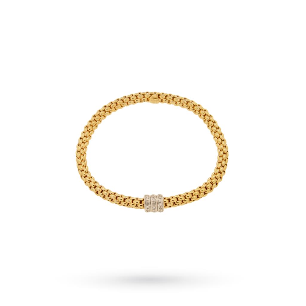 Fope bracelet in 18kt rose gold and 0.30ct diamonds - FOPE