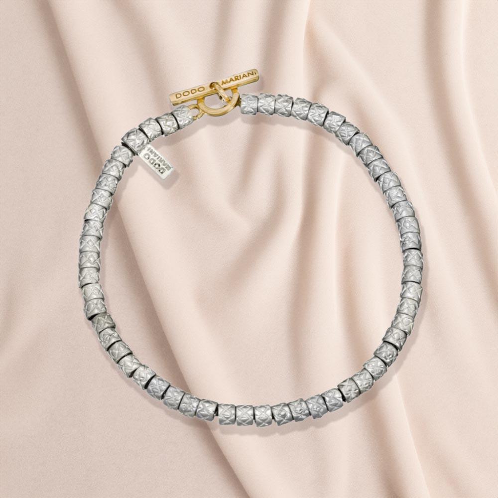  Bracciale Dodo Mariani Pigne Small argento oro giallo 18cm - DODO MARIANI