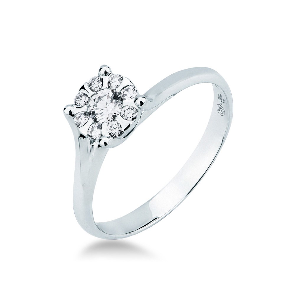 White gold multi-stone solitaire diamond ~0.29ct - MIRCO VISCONTI