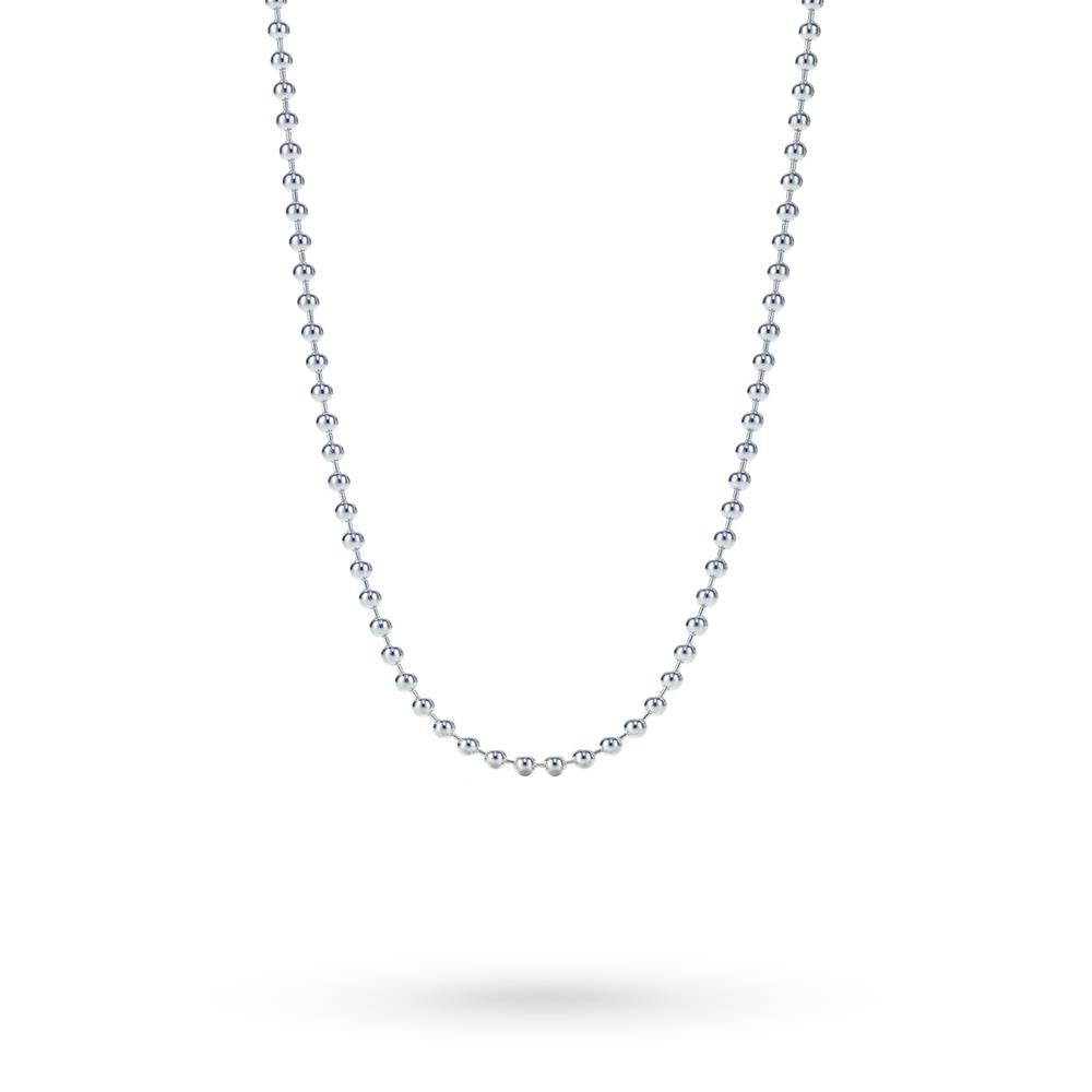 Catenina sferette Valentino argento 80cm - LUSSO ITALIANO